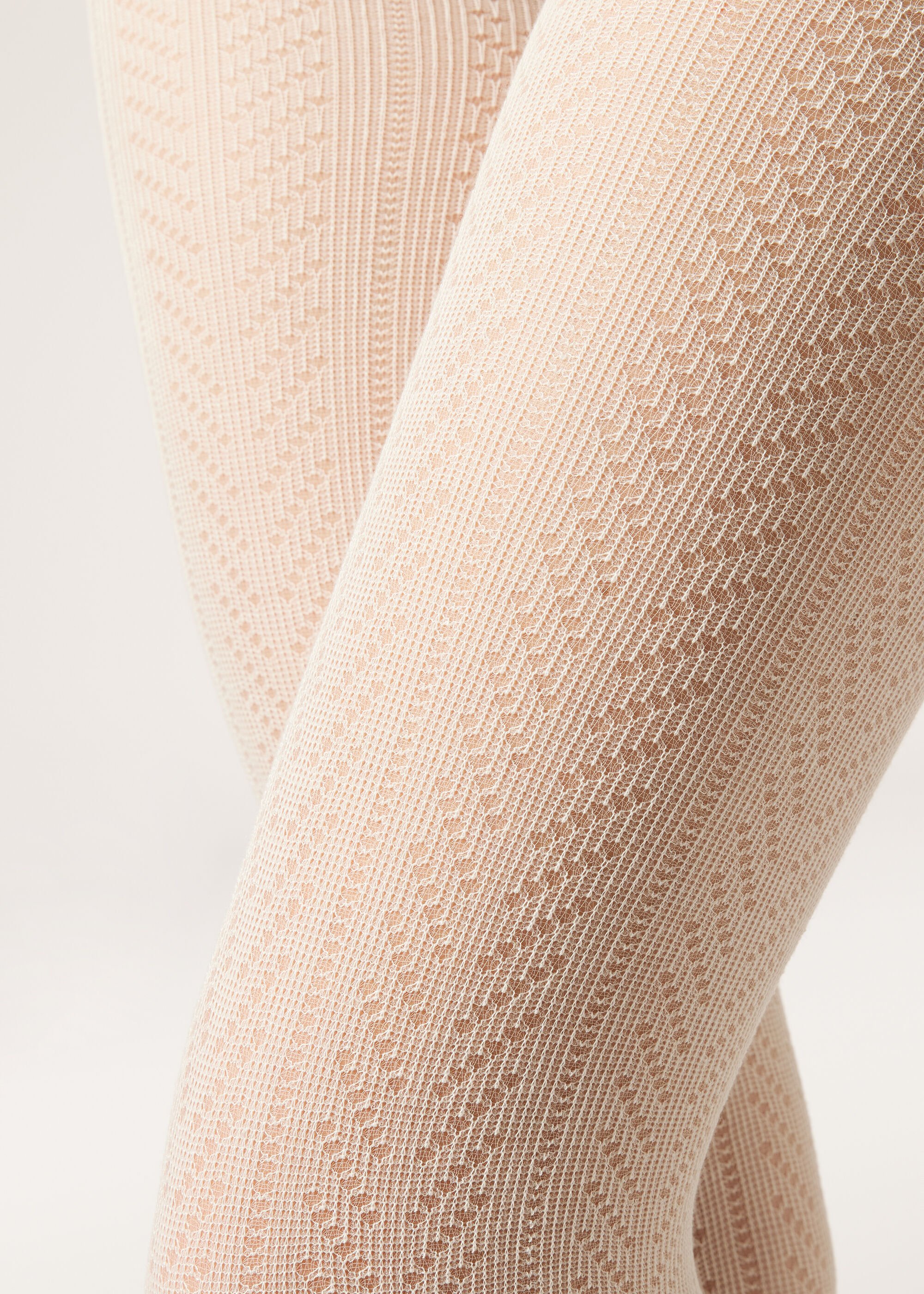 Chevron Tights with Cashmere