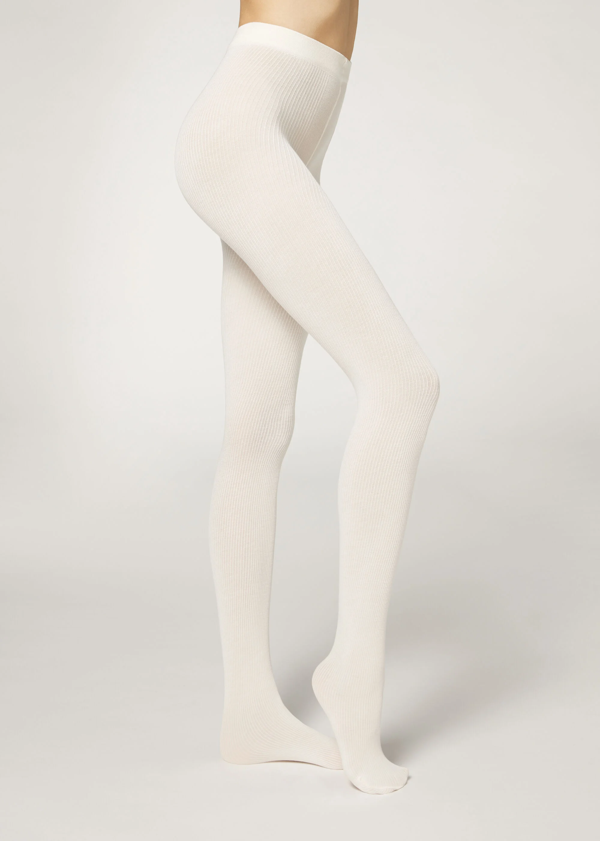 Ribbed Cashmere Blend Tights