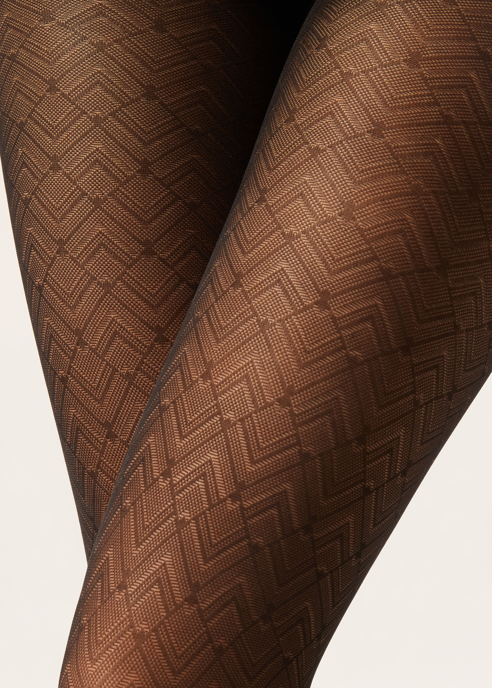 Chevron Semi-Opaque Tights
