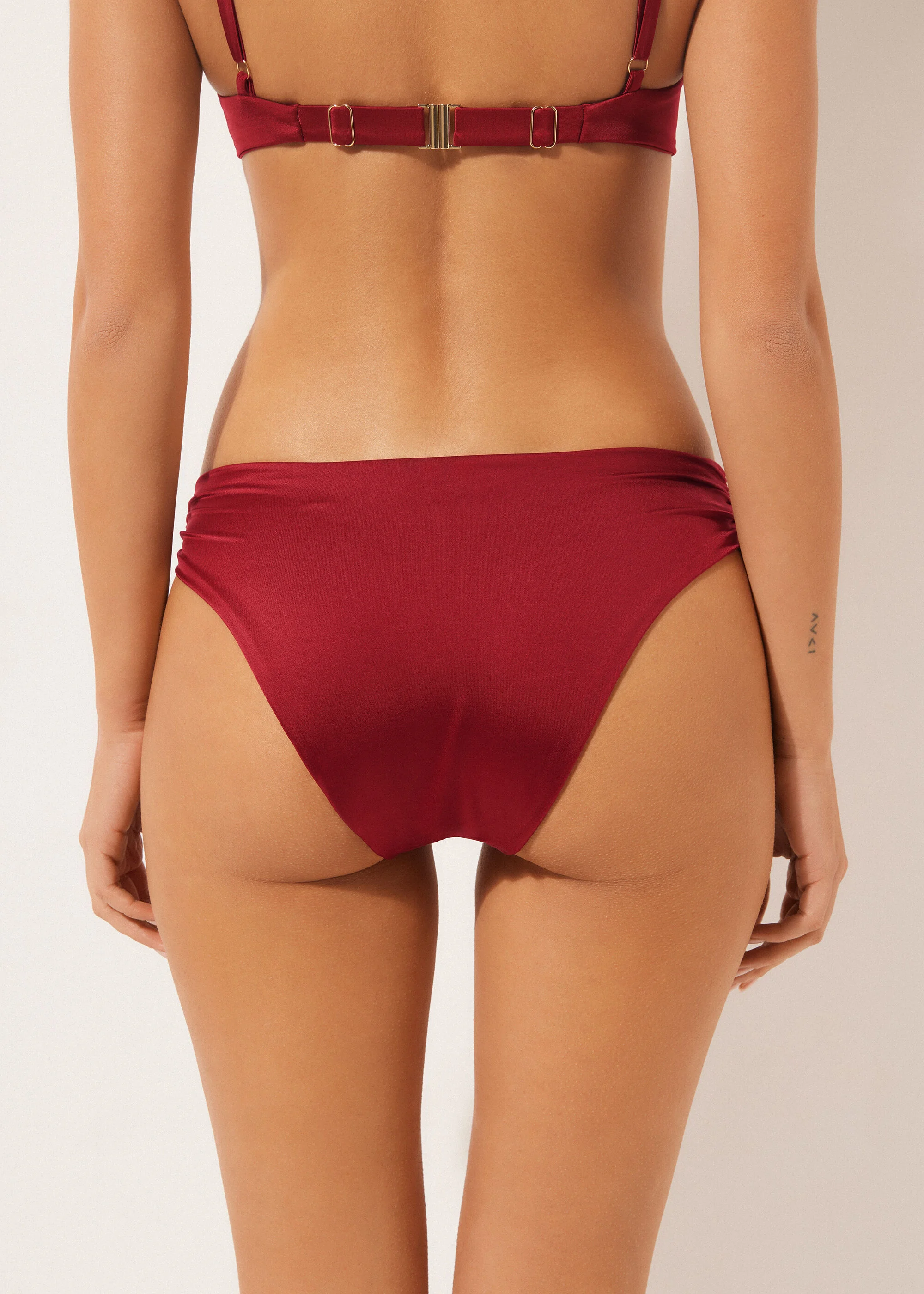 Swimsuit Bottoms Shiny Satin