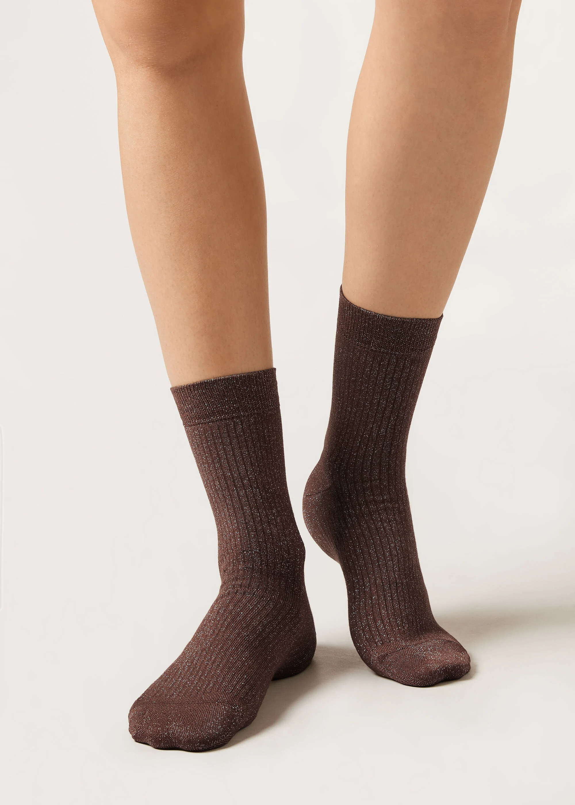 Ribbed Glitter Socks