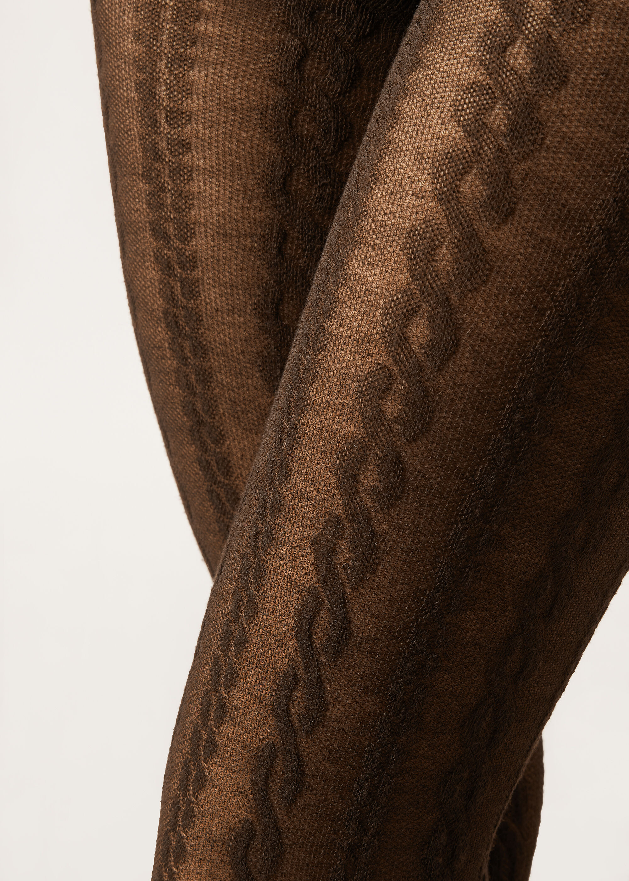 Cable Knit Tights with Cashmere